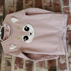 Little Lass Pink Deer Sweater